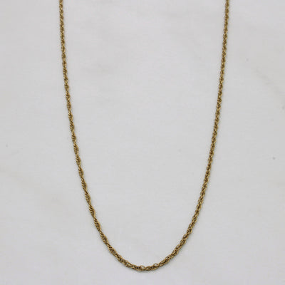 14k Yellow Gold Rope Chain | 16