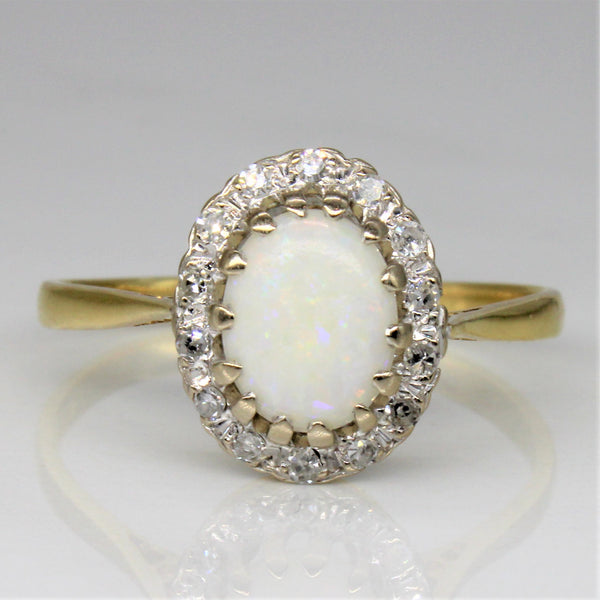 Opal & Diamond Cocktail Ring | 0.85ct, 0.14ctw | SZ 12.25 |