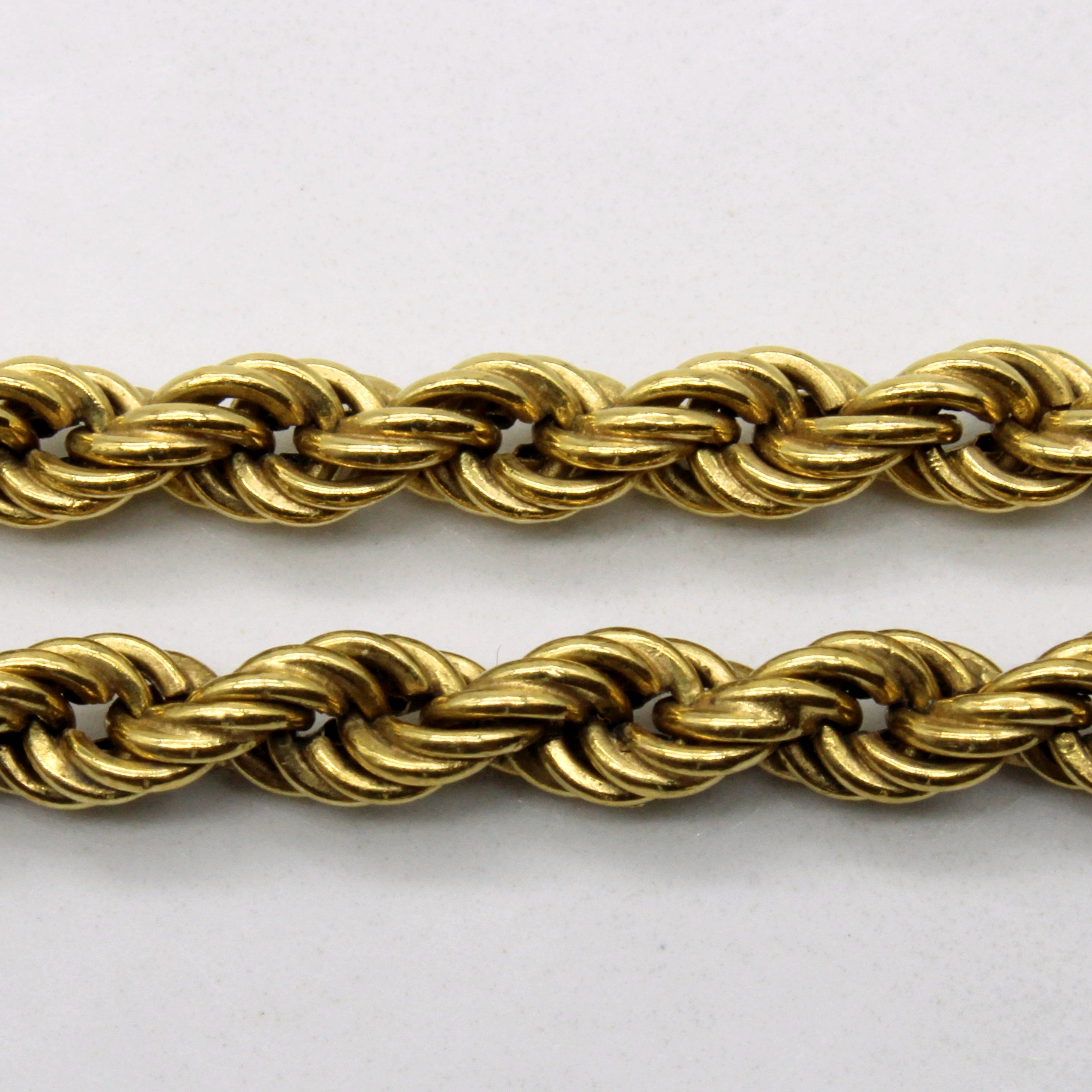 18k Yellow Gold Rope Chain | 24" |