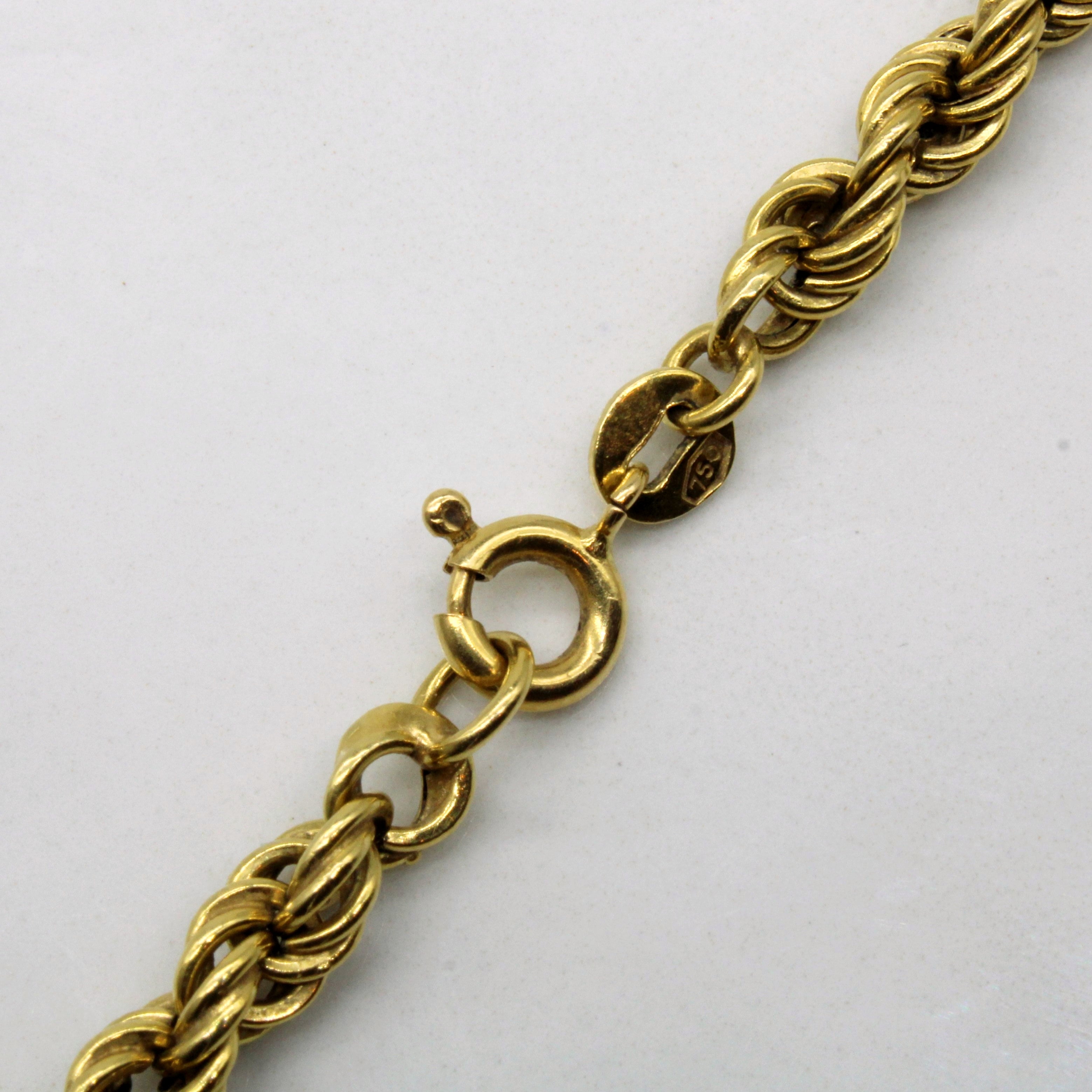 18k Yellow Gold Rope Chain | 24" |