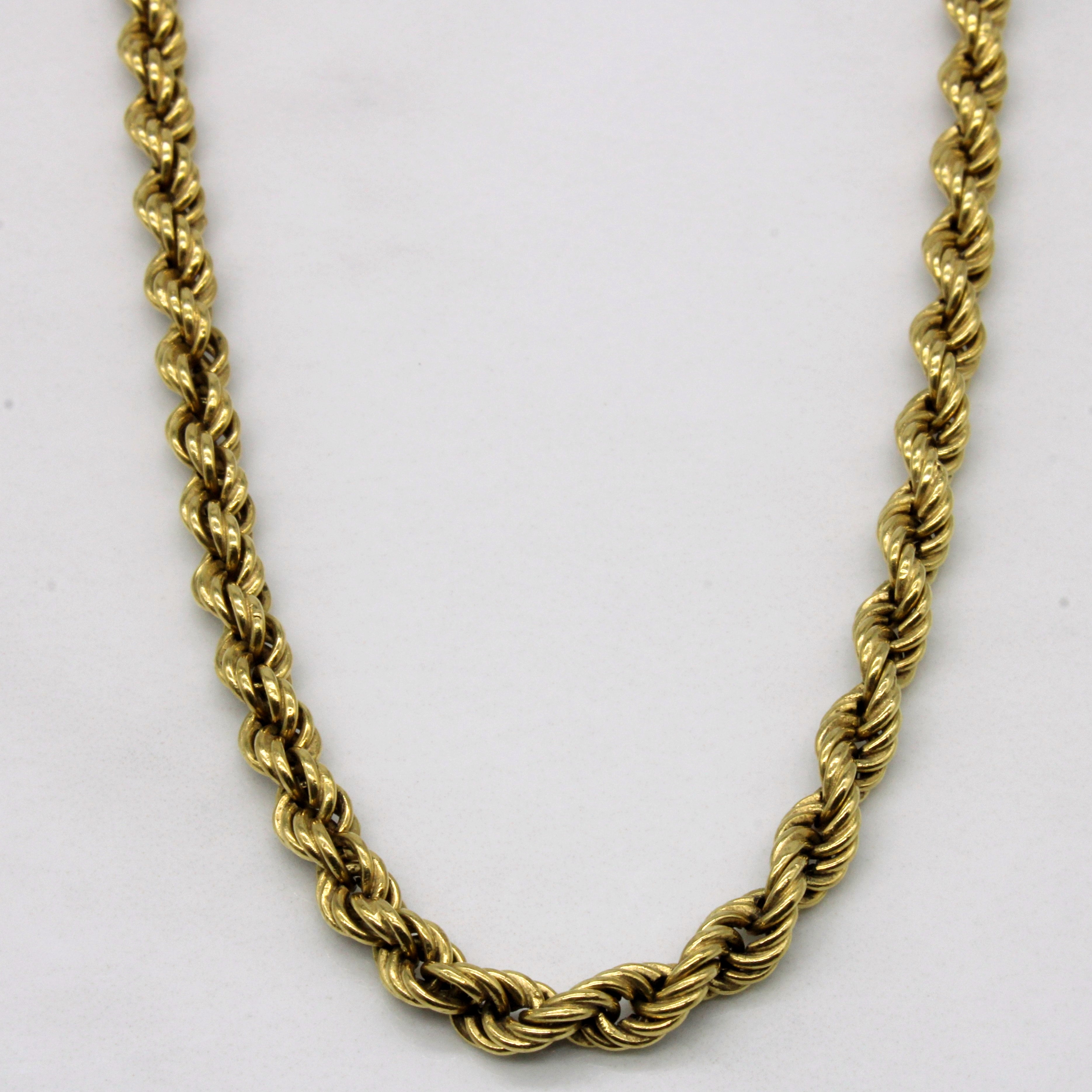 18k Yellow Gold Rope Chain | 24" |