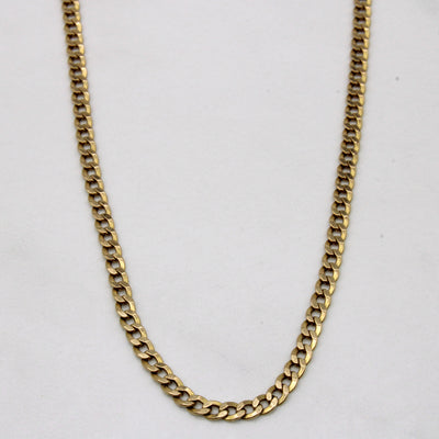 14k Yellow Gold Curb Link Chain | 21
