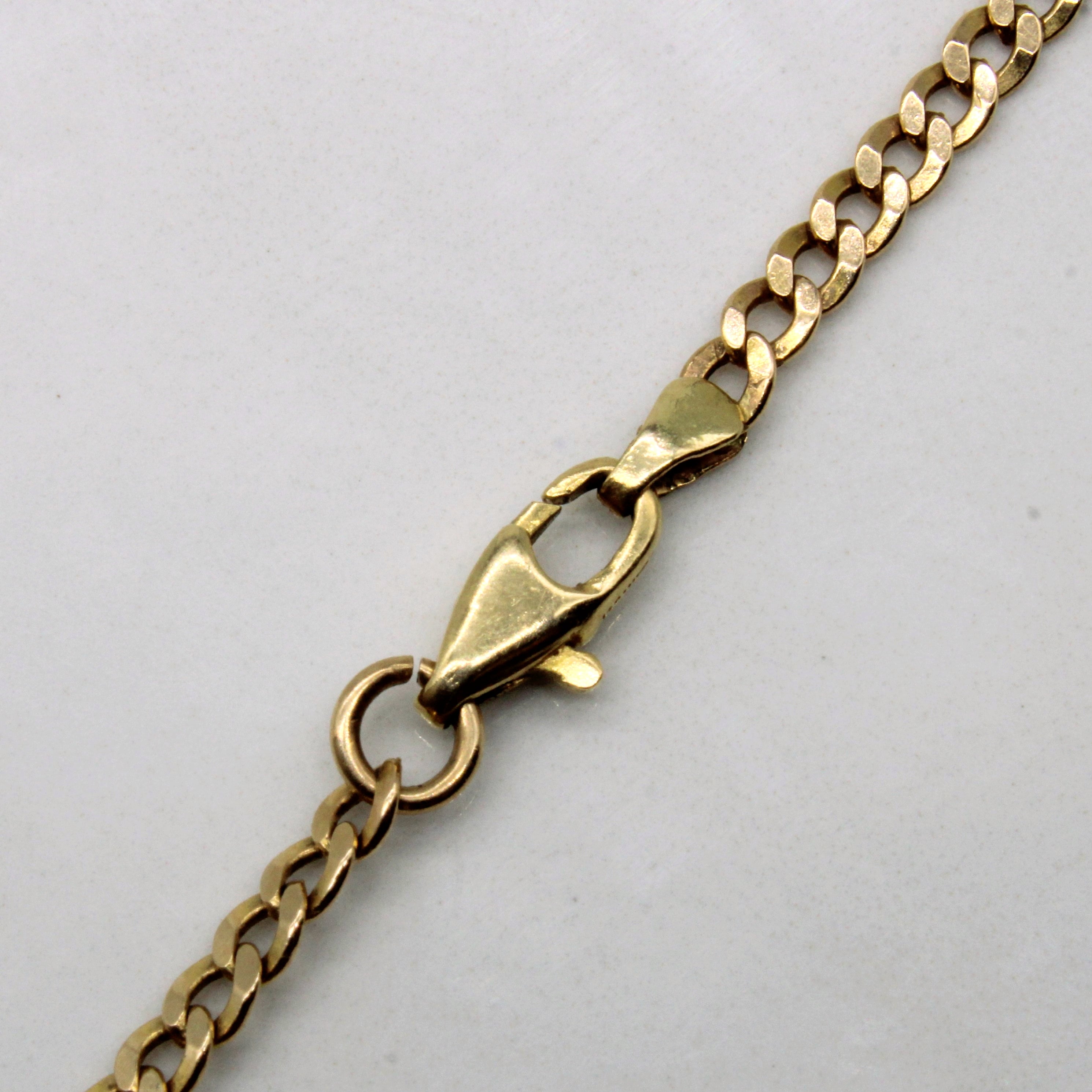 14k Yellow Gold Curb Link Chain | 21" |