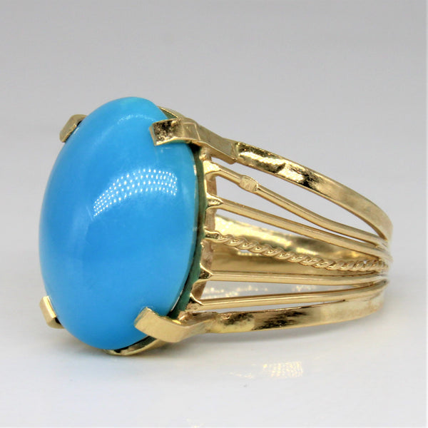 Turquoise Cocktail Ring | 8.20ct | SZ 8.75 |
