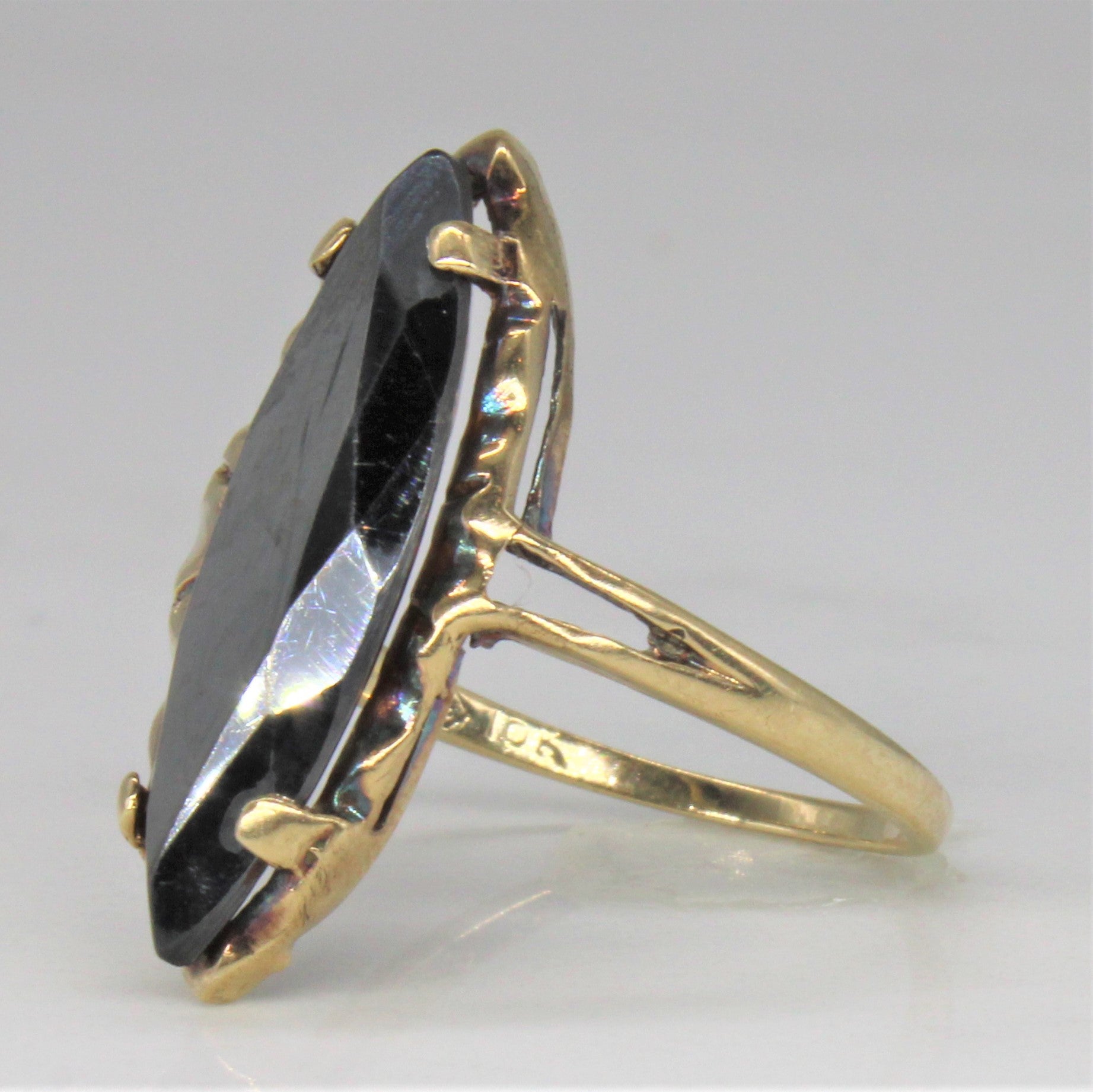 Marquise Hematite Cocktail Ring | 3.50ct | SZ 6 |