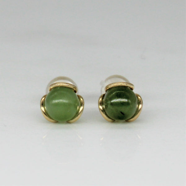Nephrite Jade Stud Earrings | 0.70ctw |