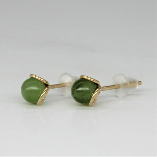 Nephrite Jade Stud Earrings | 0.70ctw |