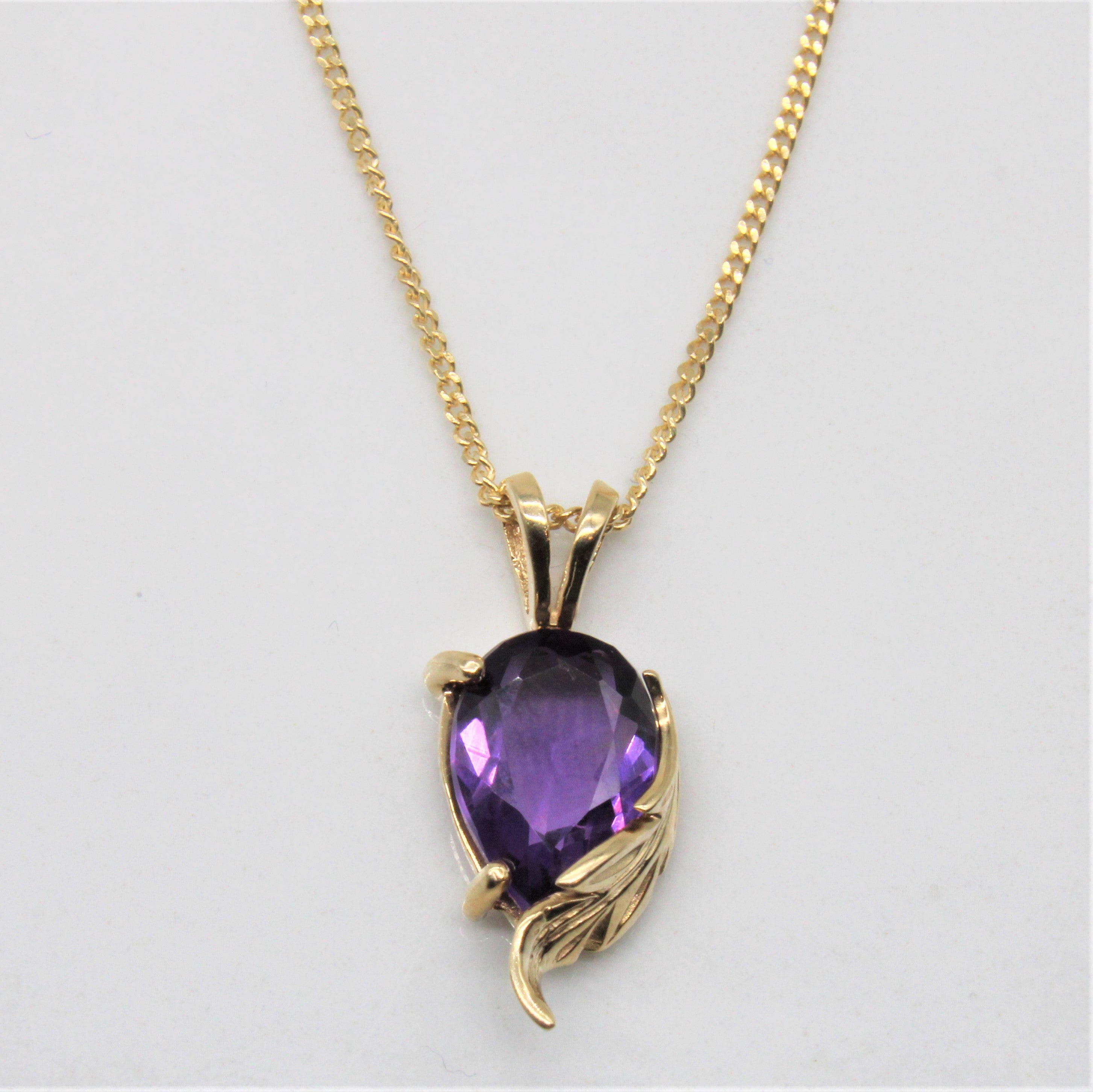 Amethyst Pendant Necklace | 1.00ct | 16" |