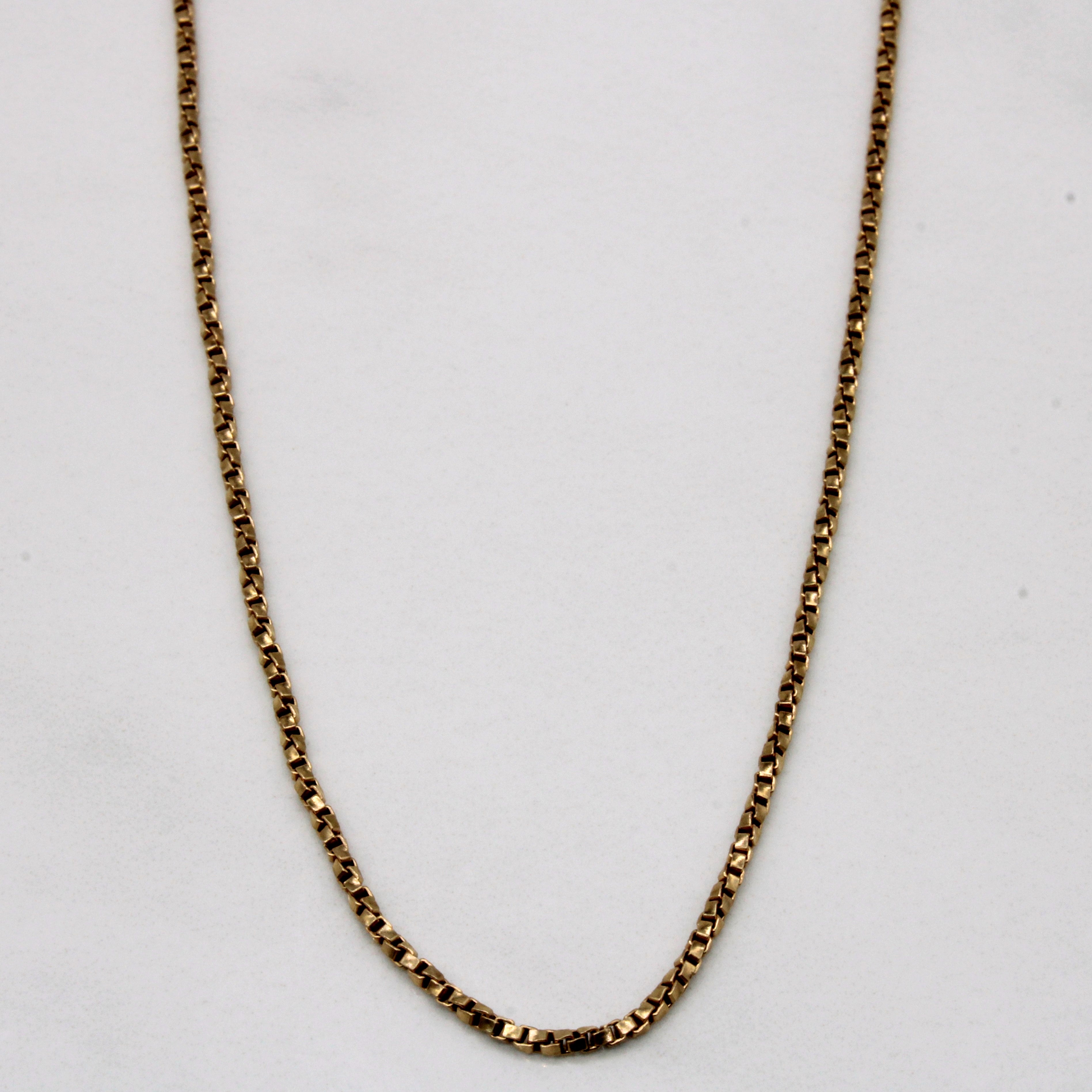 10k Yellow Gold Twisted Box Link Chain | 20" |