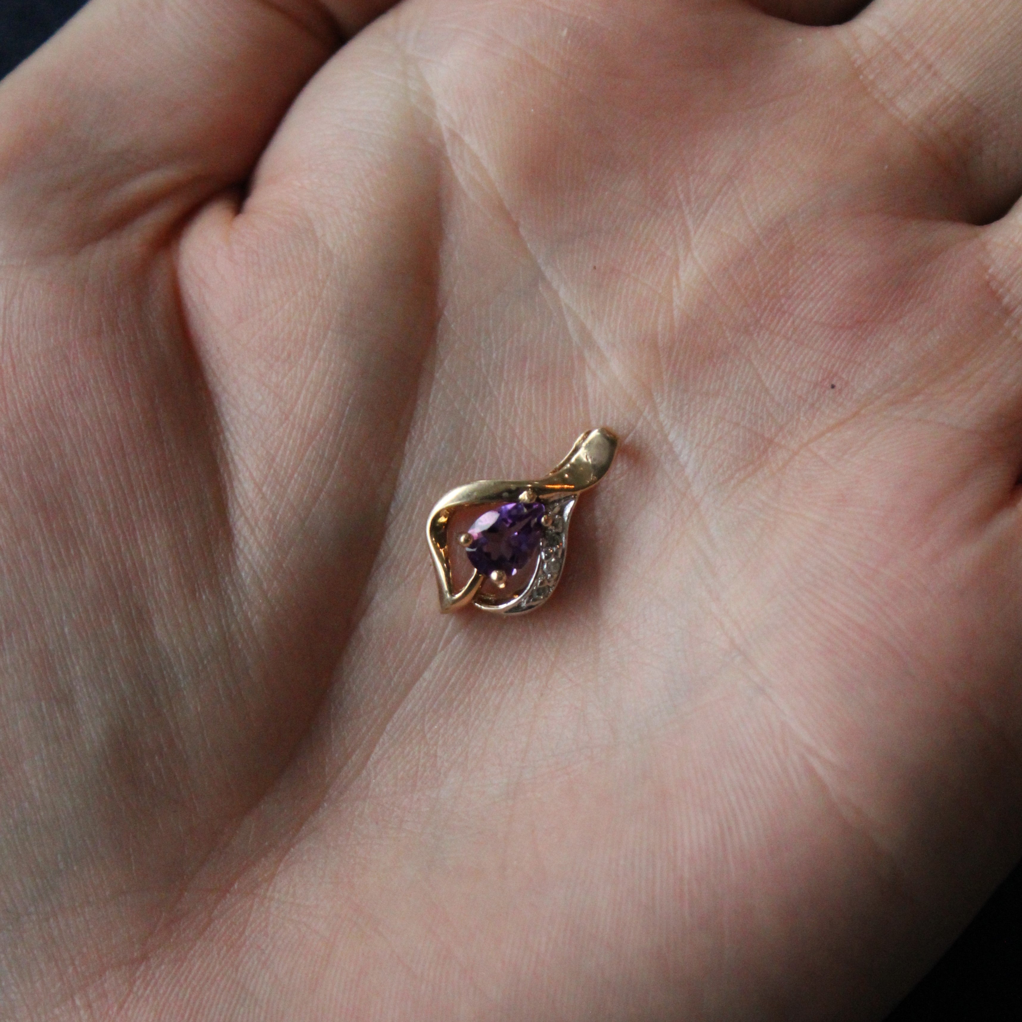 Amethyst & Diamond Pendant | 0.55ct, 0.02ctw |