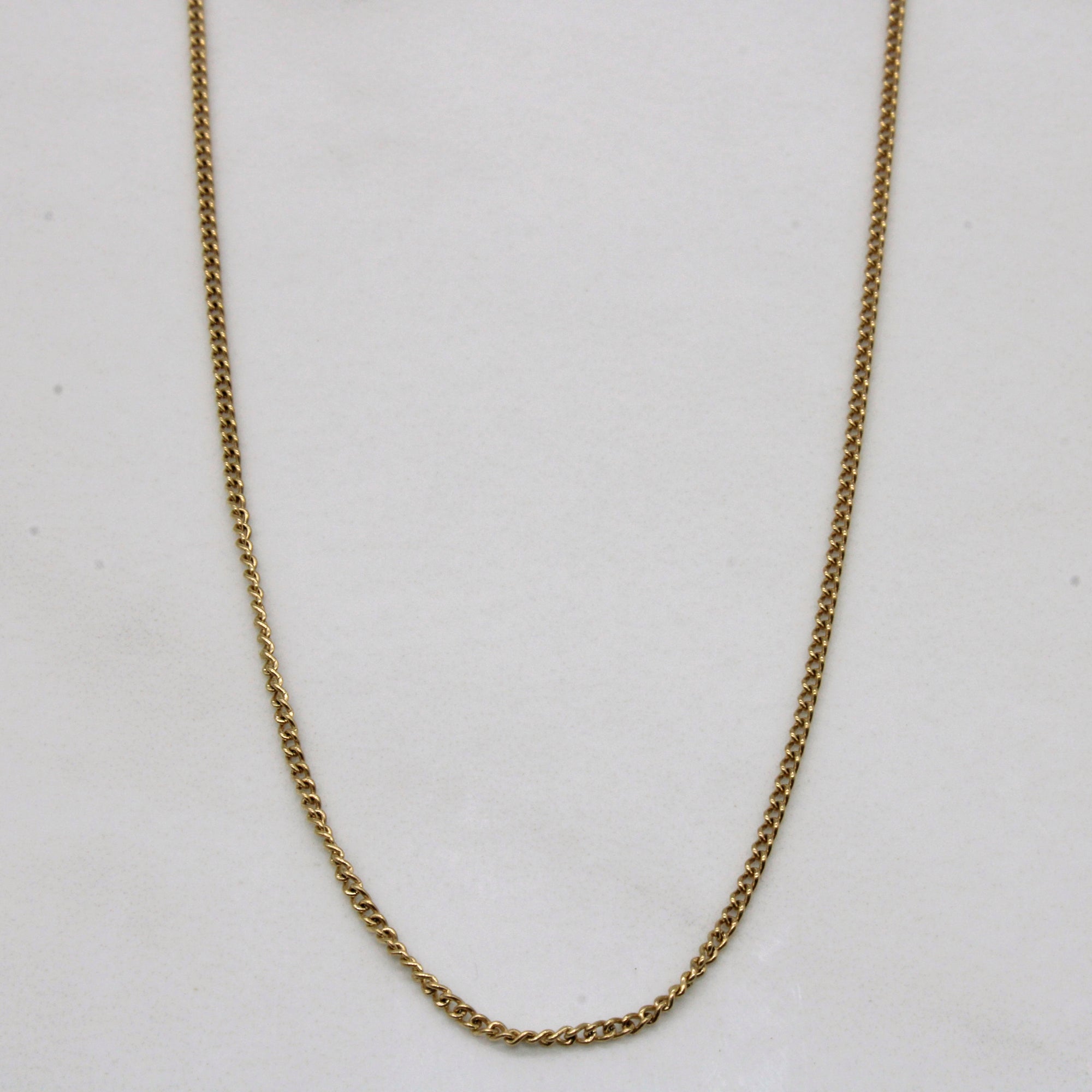 10k Yellow Gold Curb Link Chain | 18