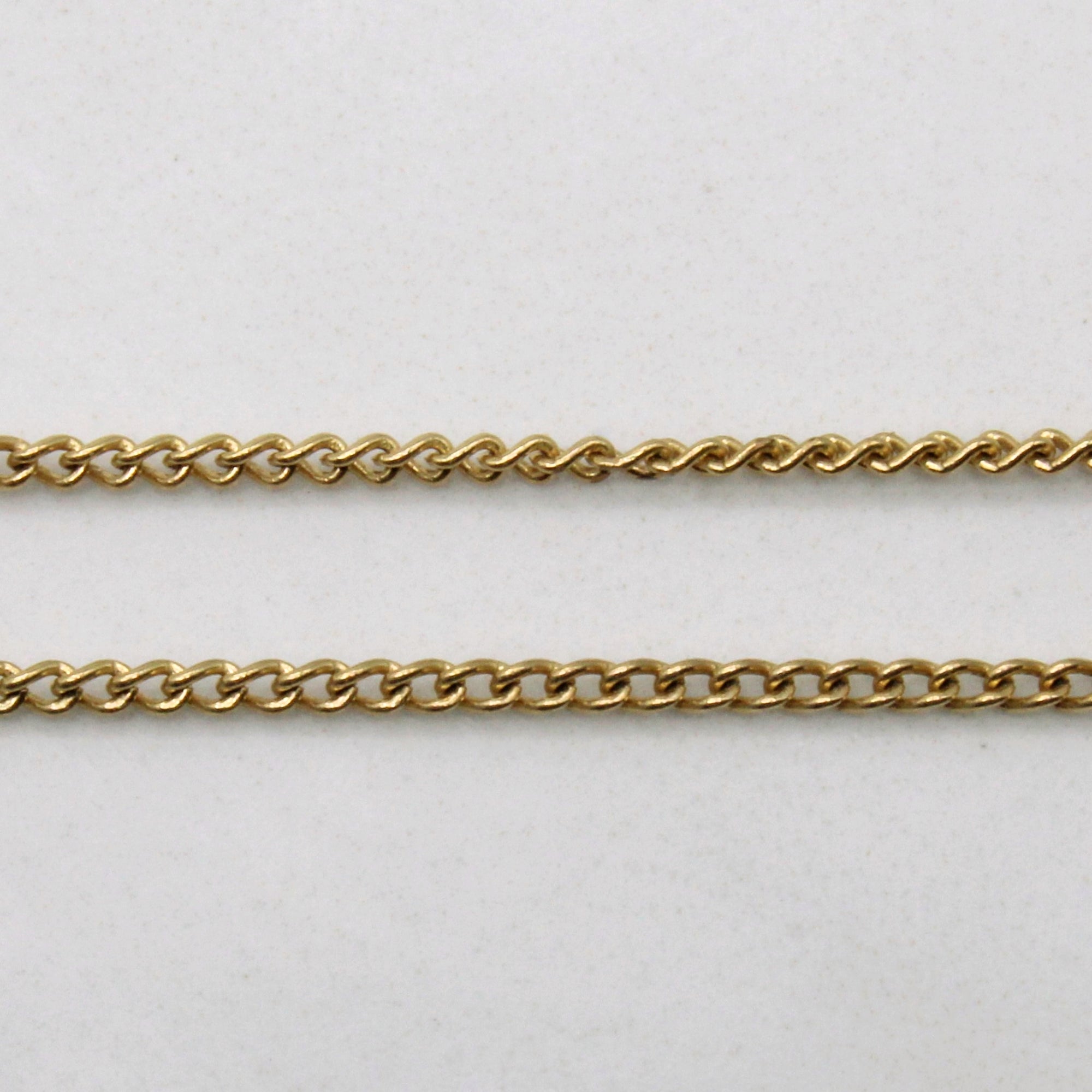 10k Yellow Gold Curb Link Chain | 18