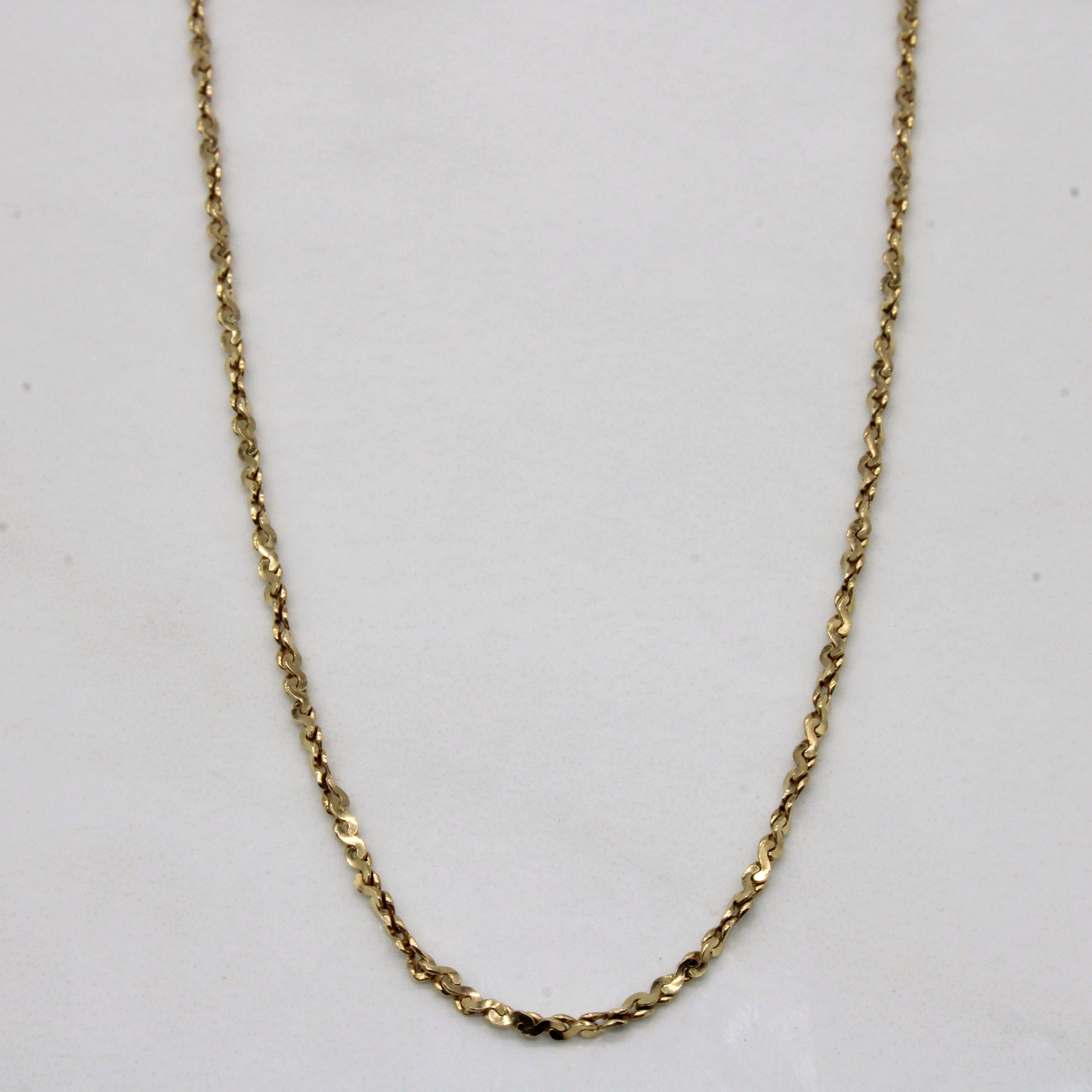 10k Yellow Gold Twisted Serpentine Chain | 20" |