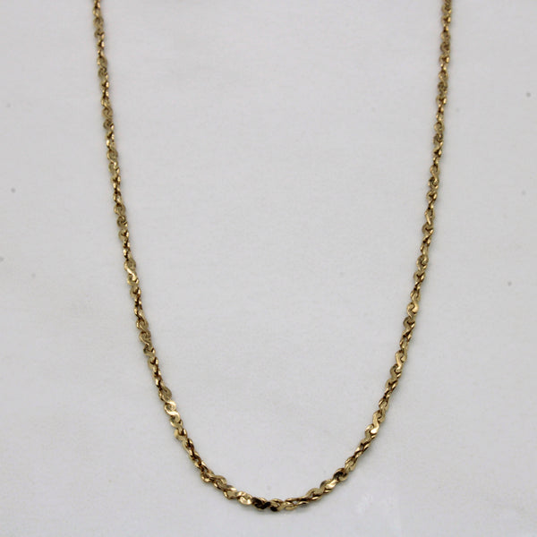 10k Yellow Gold Twisted Serpentine Chain | 20