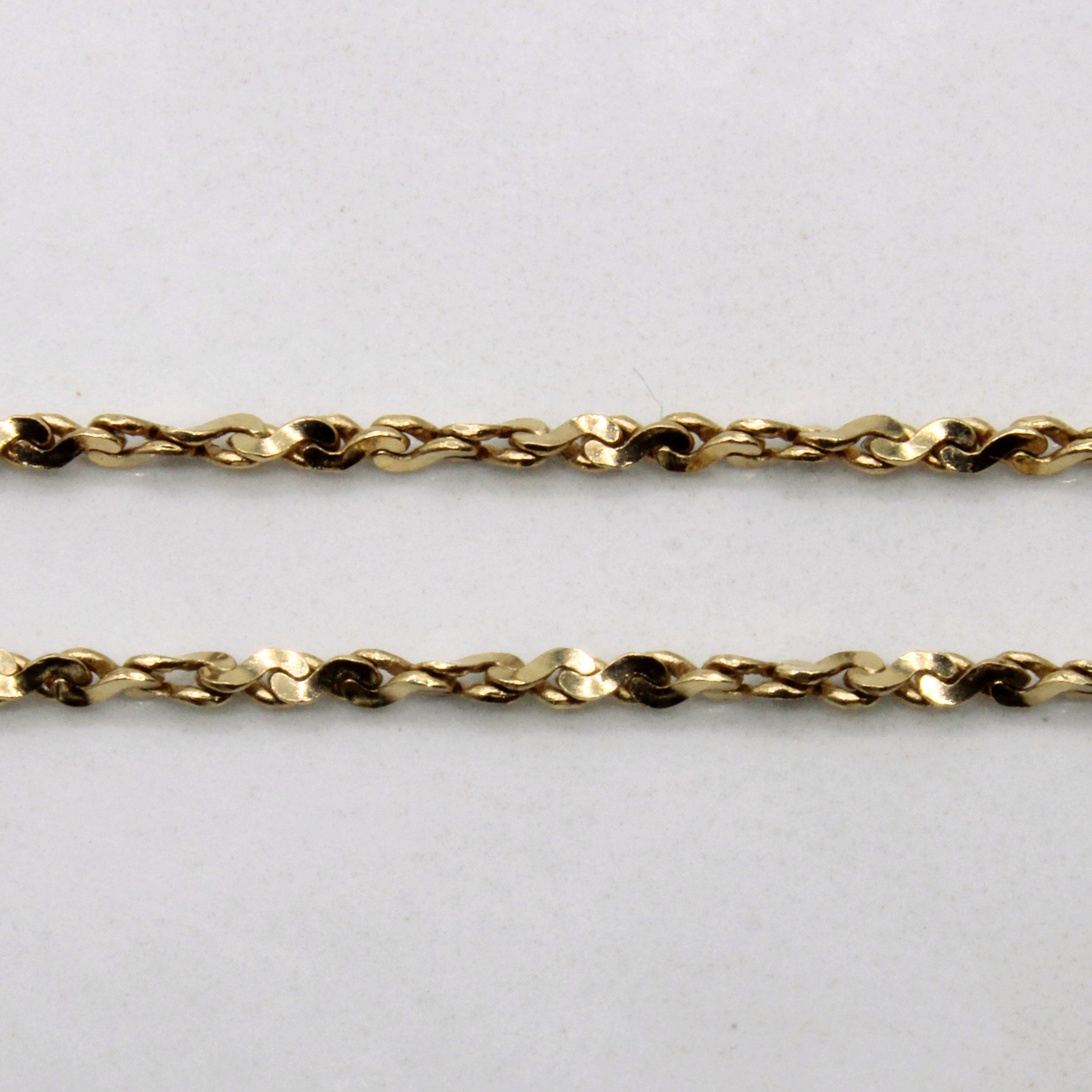 10k Yellow Gold Twisted Serpentine Chain | 20" |