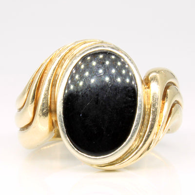 Bypass Onyx Cocktail Ring | 2.10ct | SZ 8.5 |