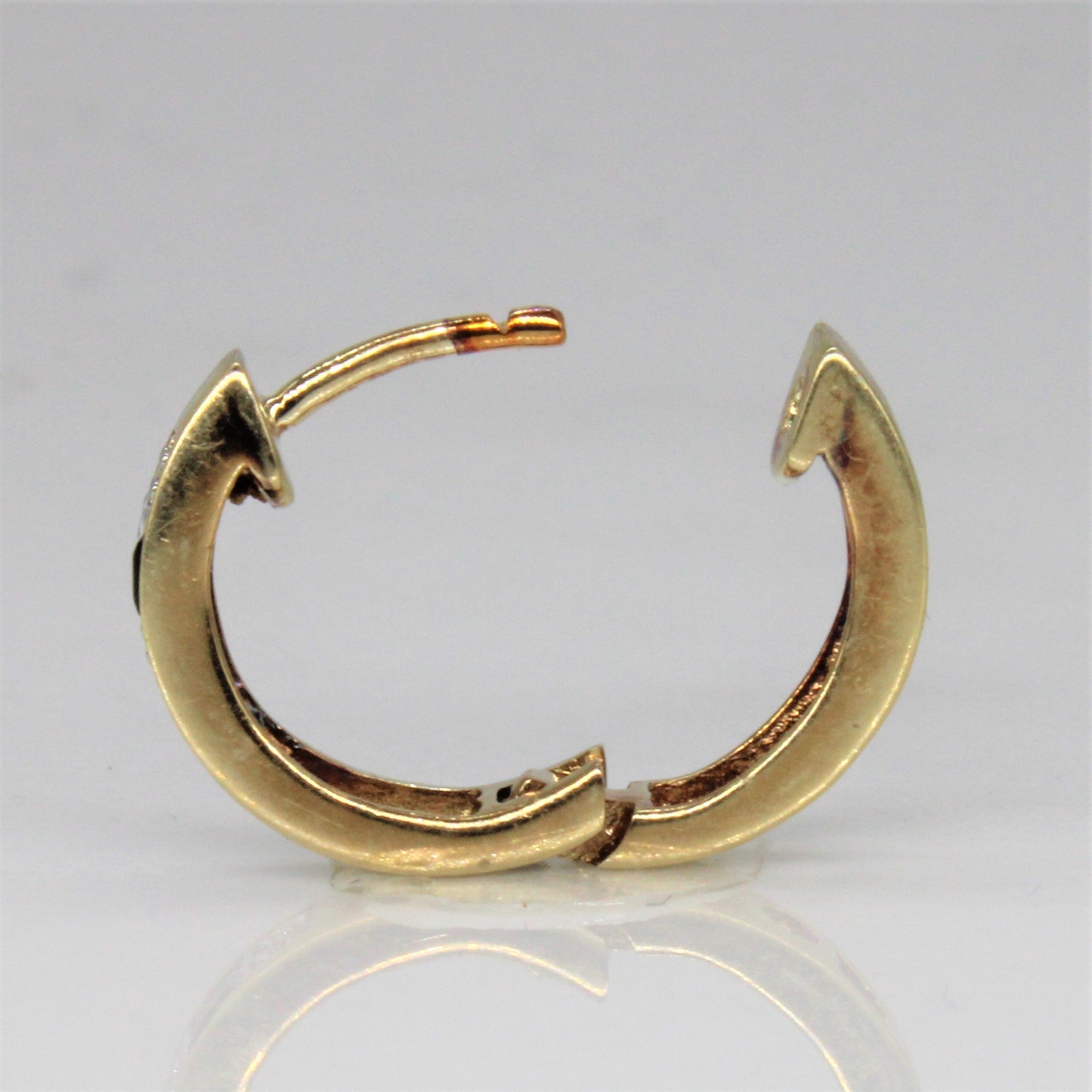 Sapphire & Diamond Hoop Earrings | 0.26ctw, 0.03ctw |