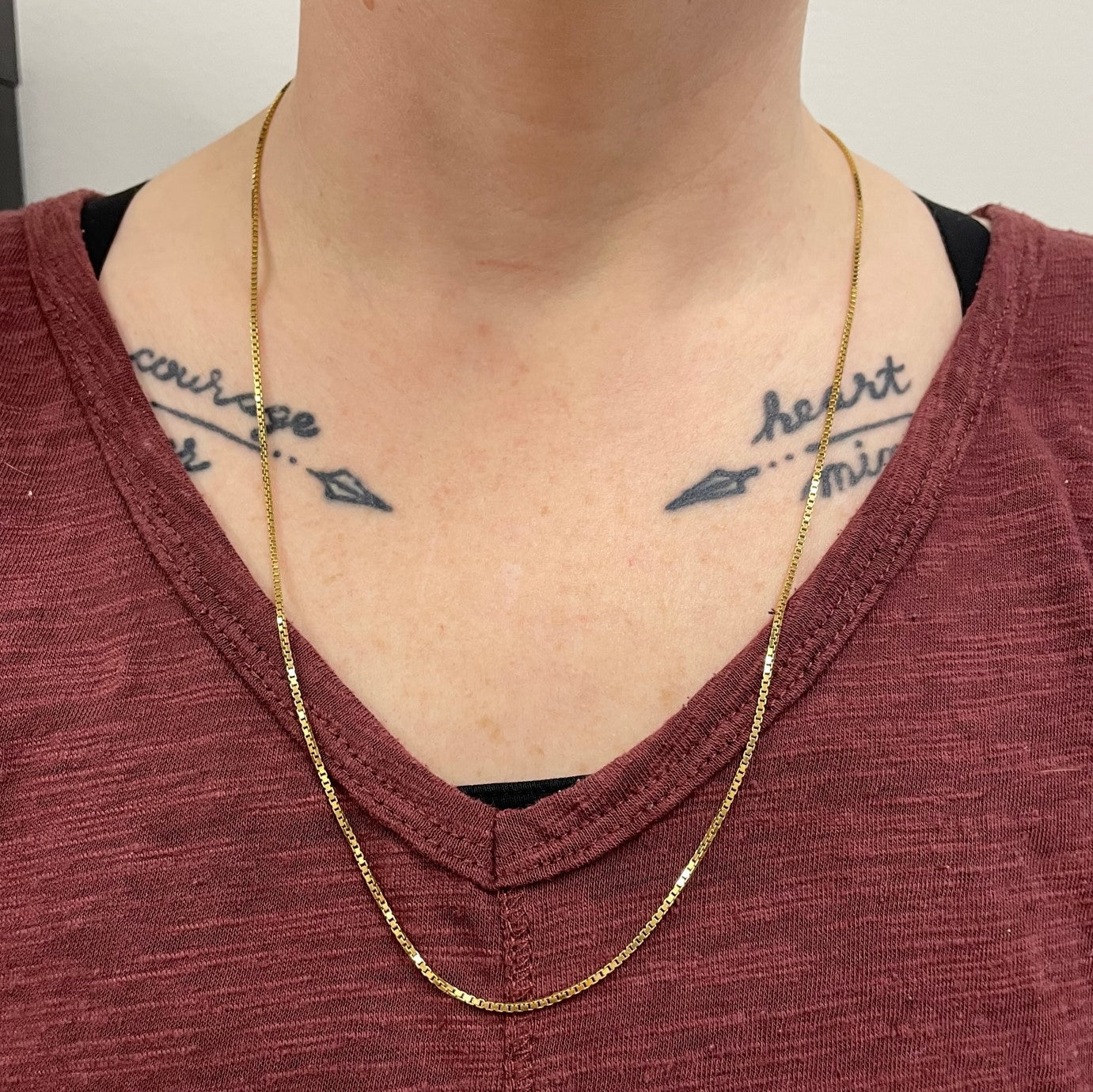 14k Yellow Gold Box Chain | 24" |