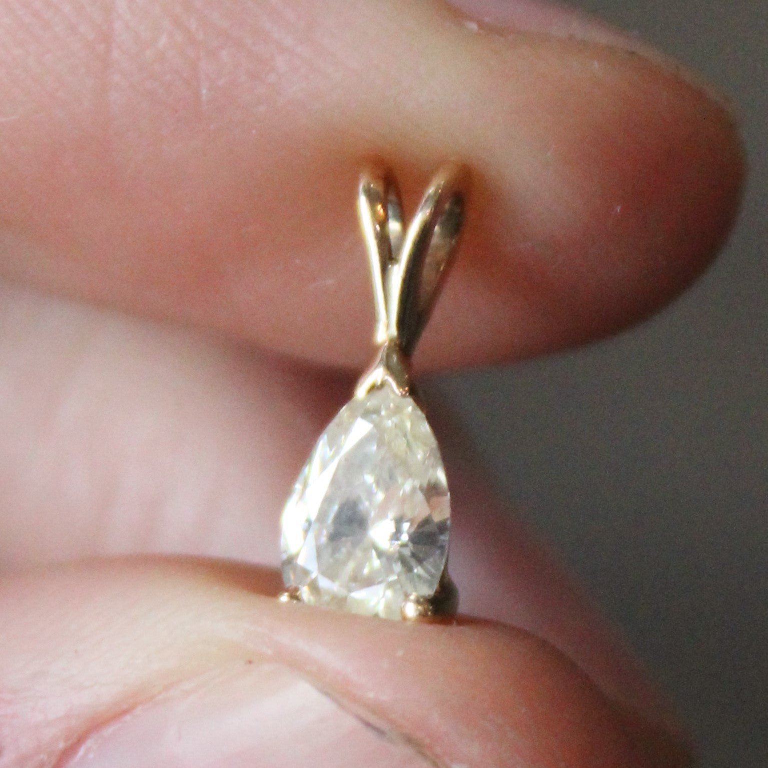 Pear Cut Diamond Pendant | 0.55ct |