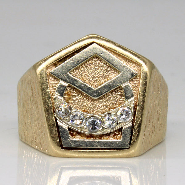 Diamond Signet Style Ring | 0.20ctw | SZ 10.25 |