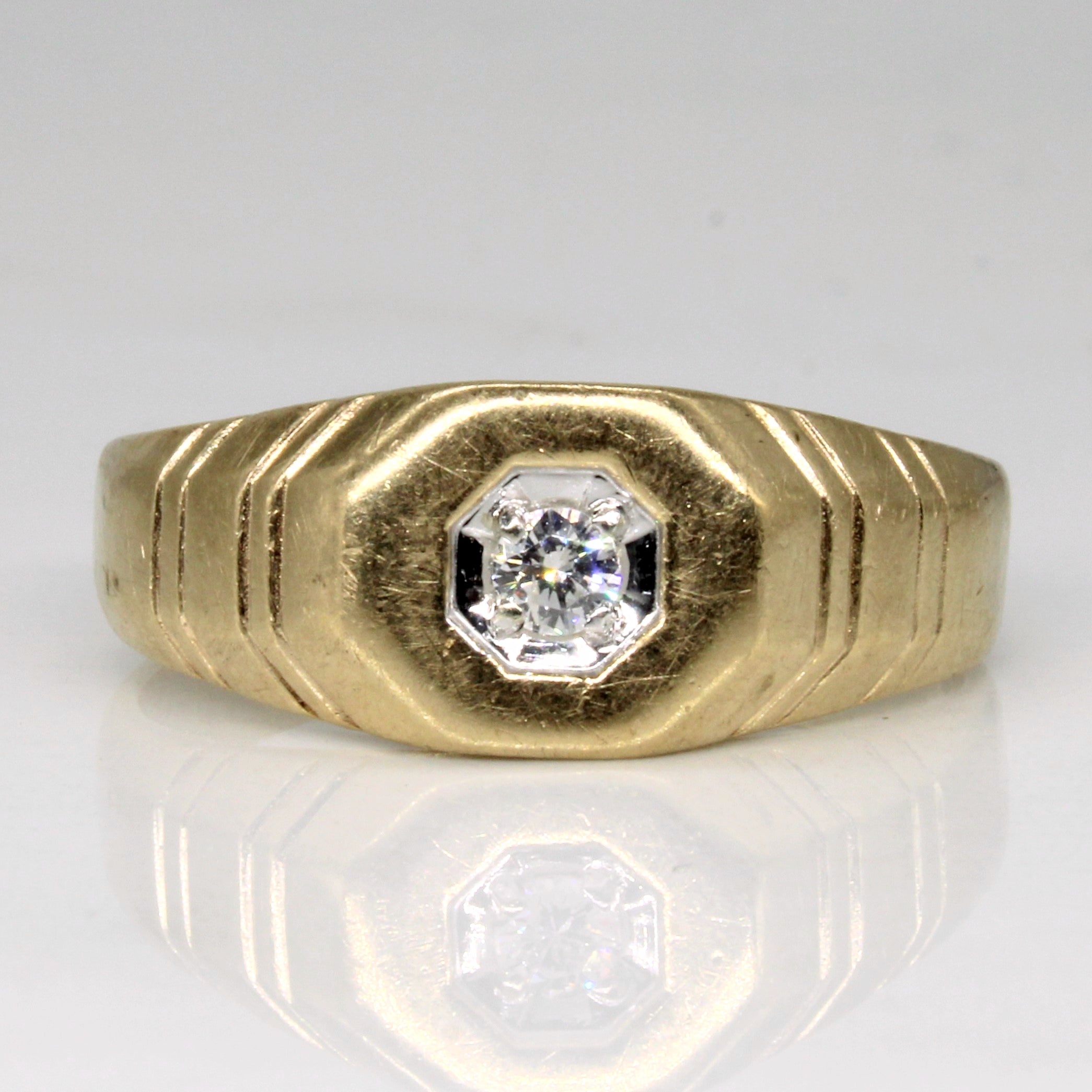 Diamond Flush Set Ring | 0.08ct | SZ 10 |