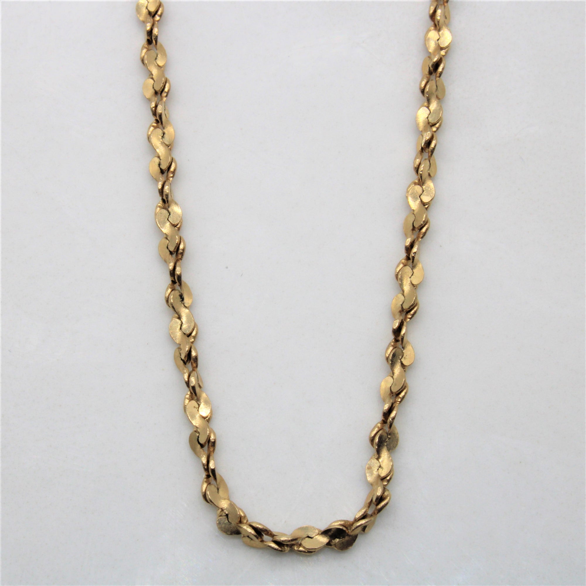 10k Yellow Gold S-Link Nugget Chain | 30