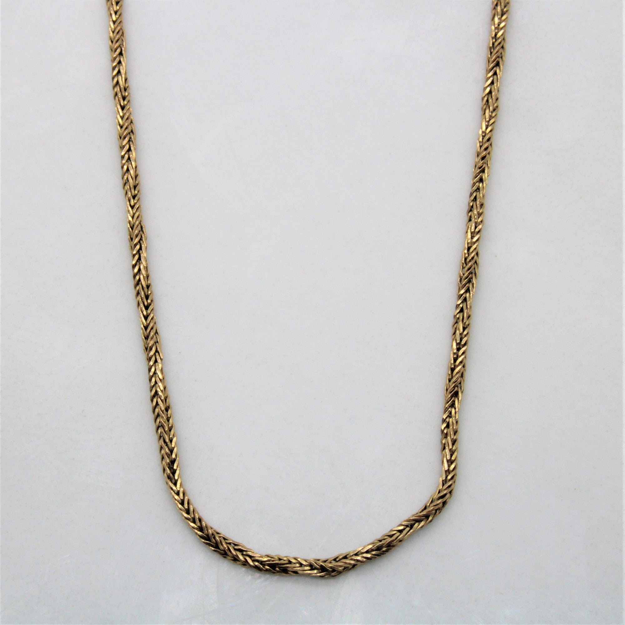 10k Yellow Gold Twisted Wheat Chain | 20