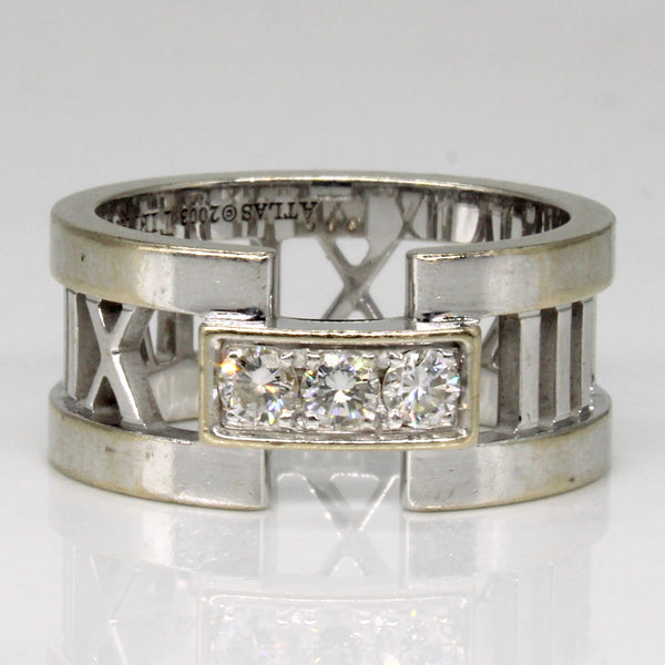 'Tiffany & Co' 18K Atlas Open Band Diamond Ring | 0.18ctw | SZ 5.25 |