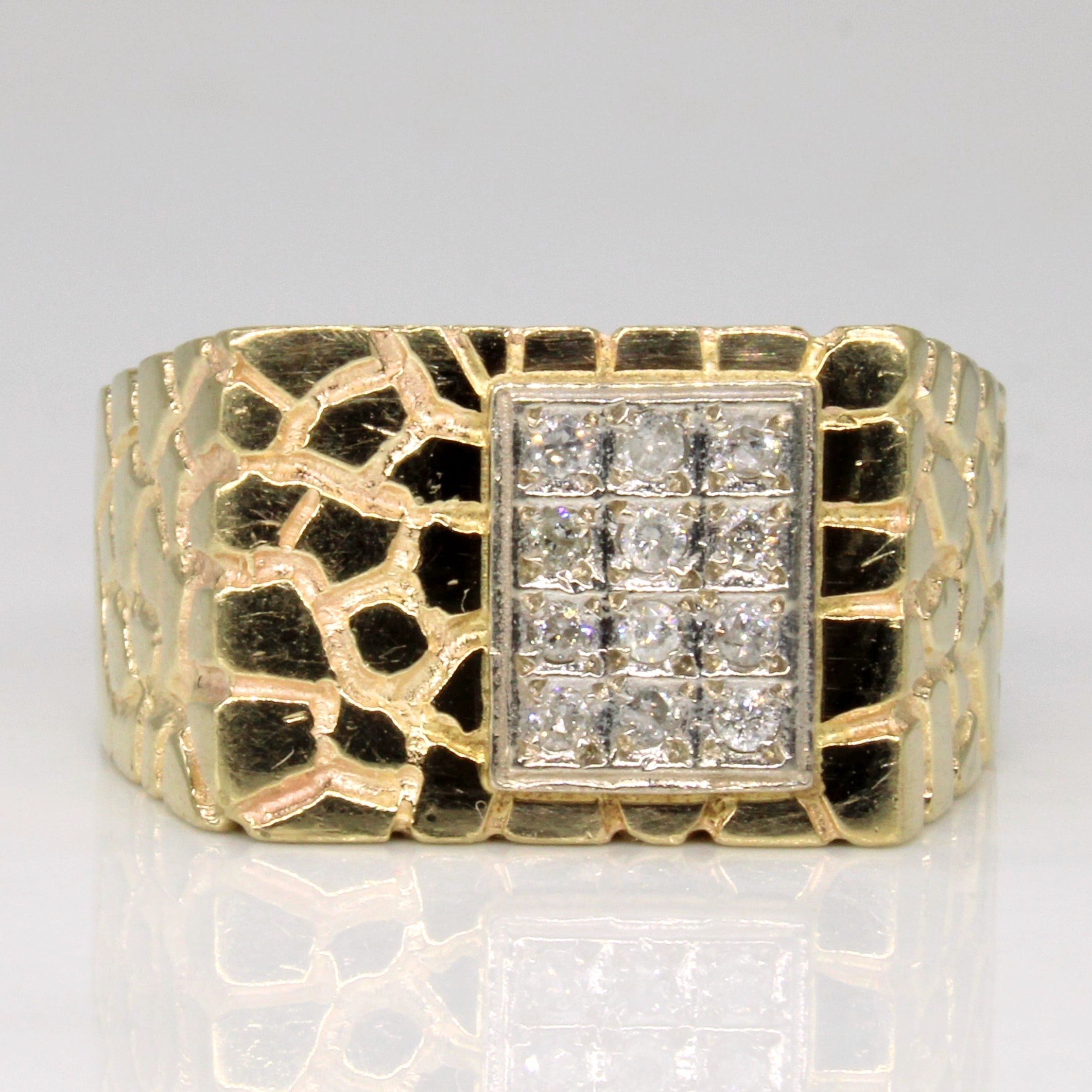 Diamond Nugget Style Ring | 0.16ctw | SZ 10 |