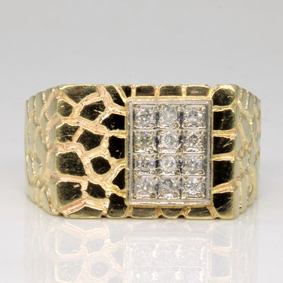 Diamond Nugget Style Ring | 0.16ctw | SZ 10 |