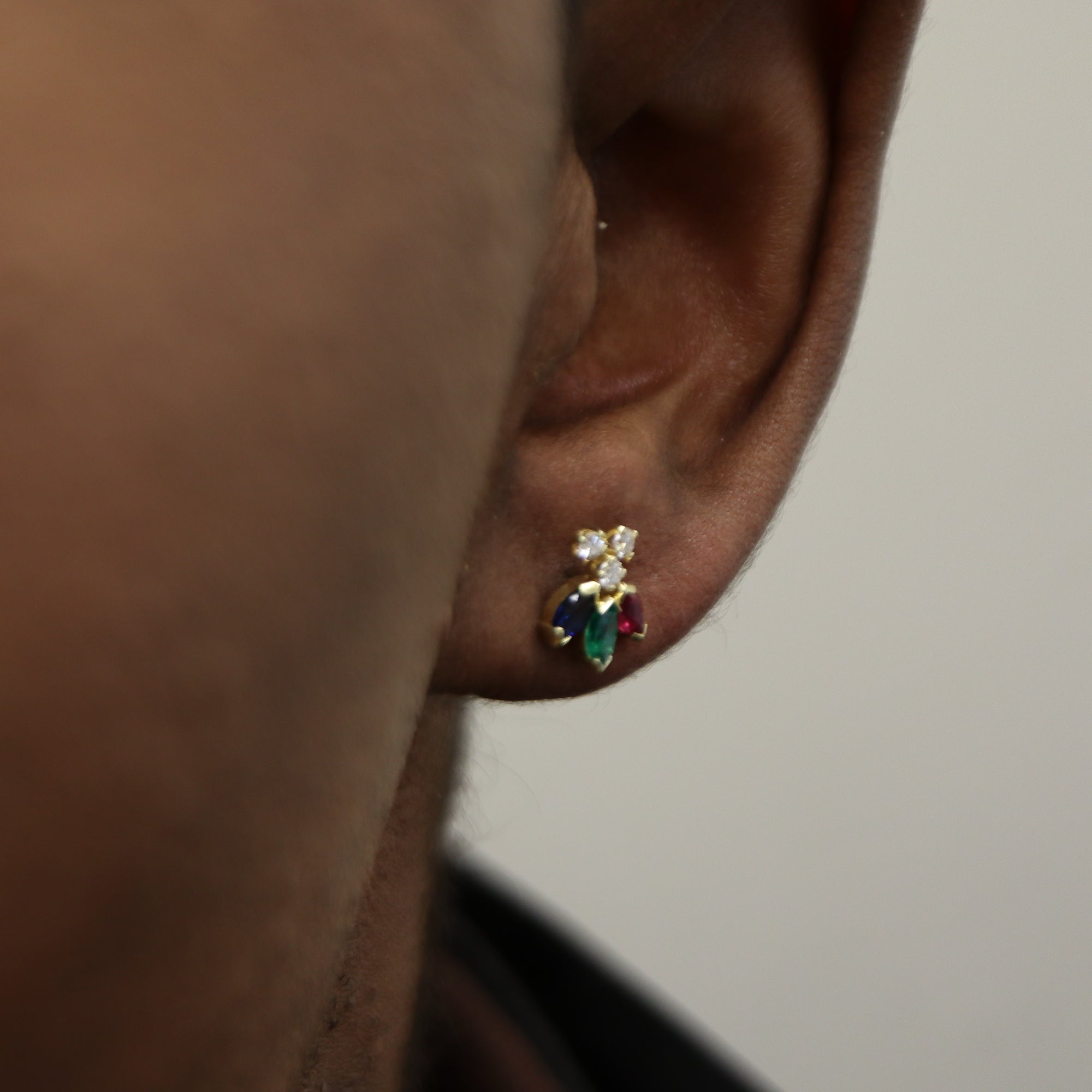 Multi Gemstone Stud Earrings | 0.78ctw |