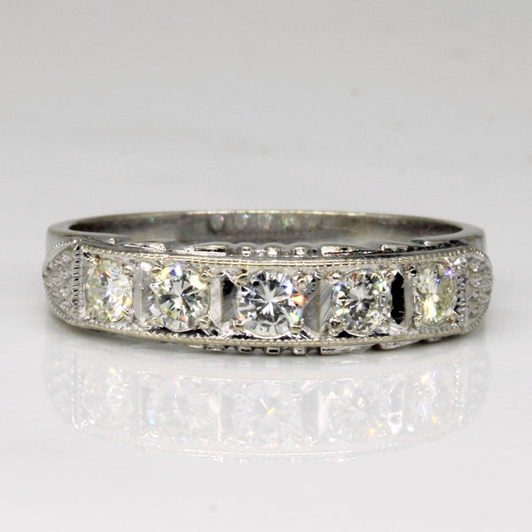 Diamond Art Deco Style Engagement Ring | 0.50ctw | SZ 8.75 |