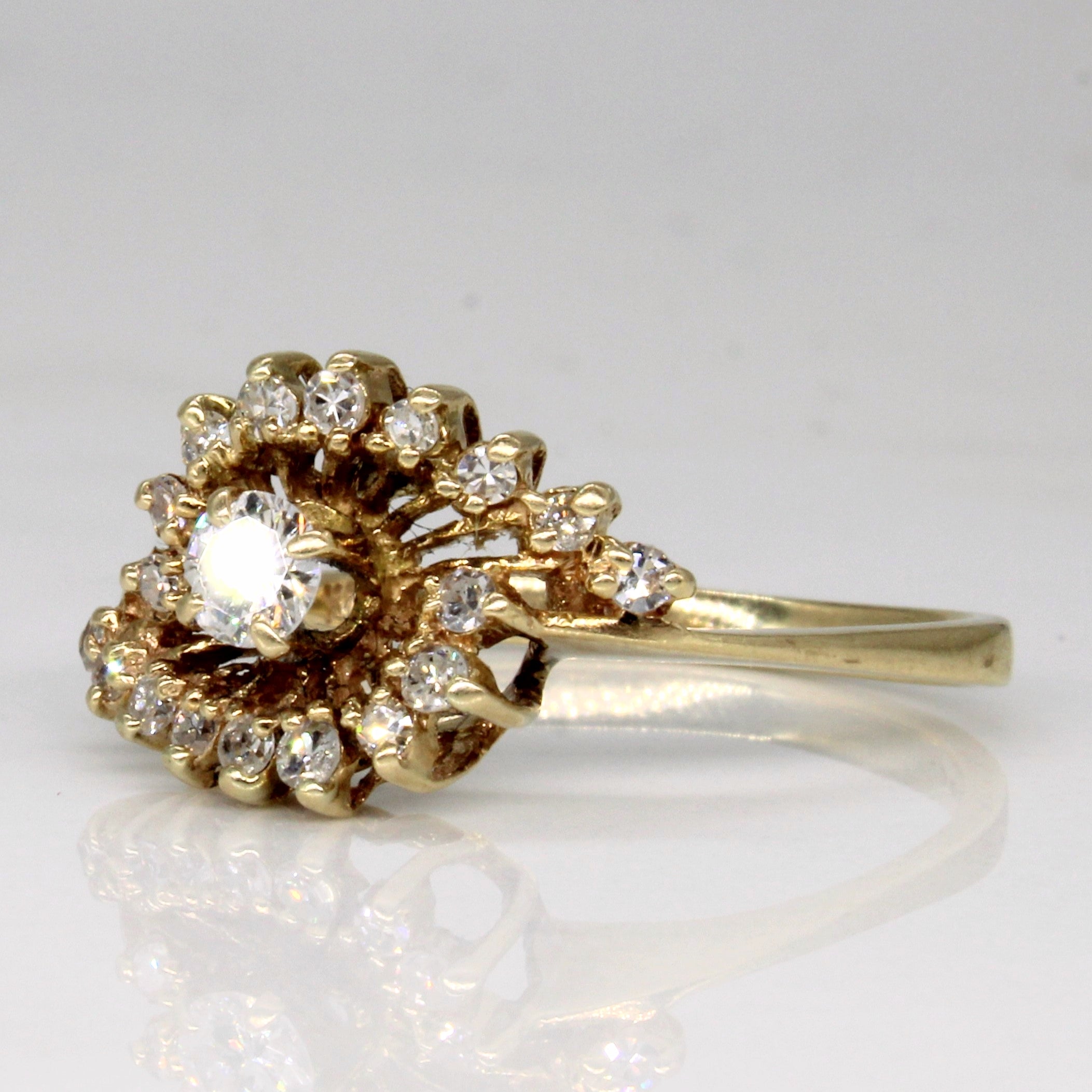 Spiral Halo Diamond Ring | 0.50ctw | SZ 6.5 |