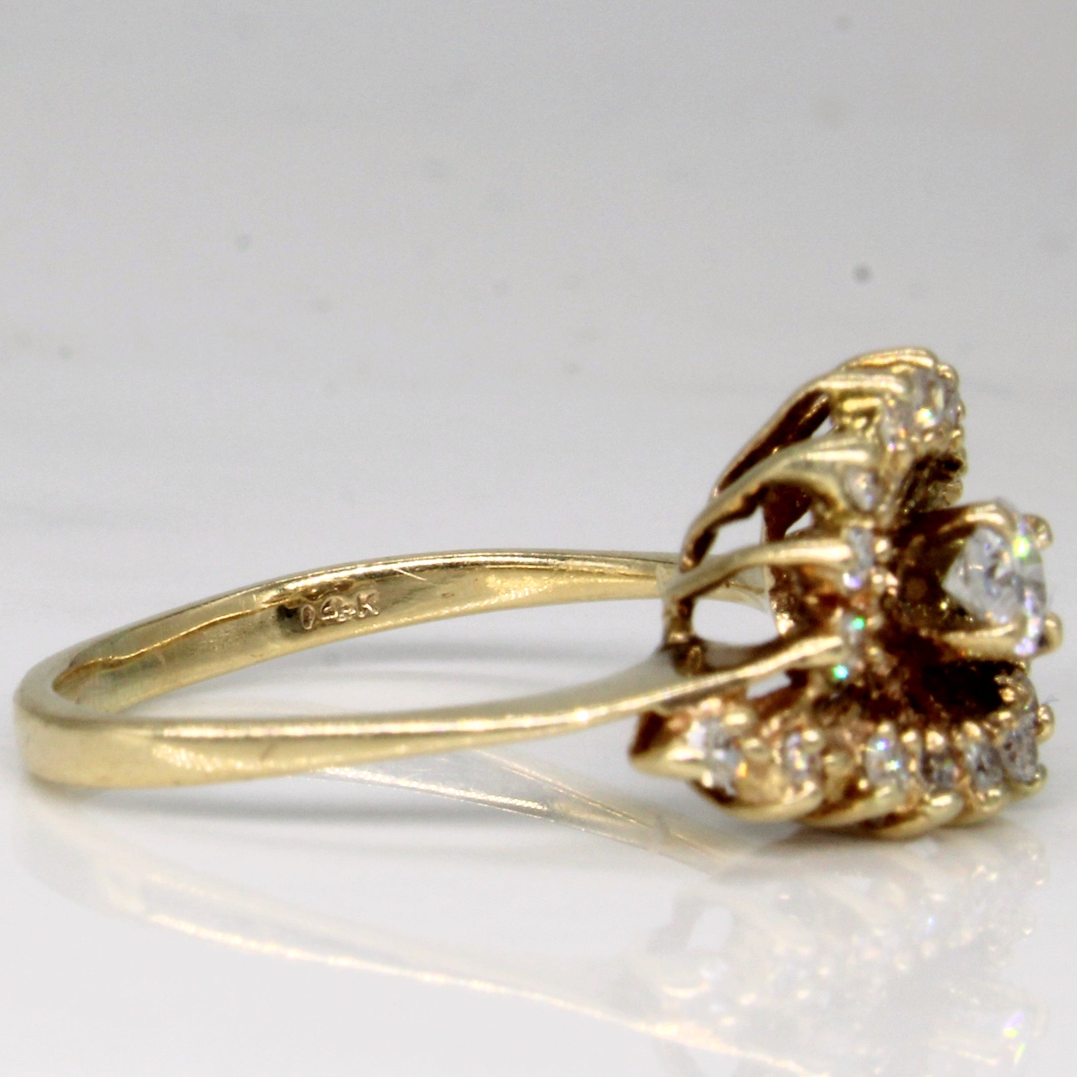 Spiral Halo Diamond Ring | 0.50ctw | SZ 6.5 |