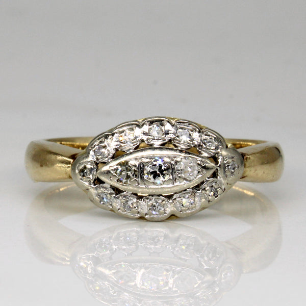 Antique Diamond Engagement Ring | 0.22ctw | SZ 9.5 |