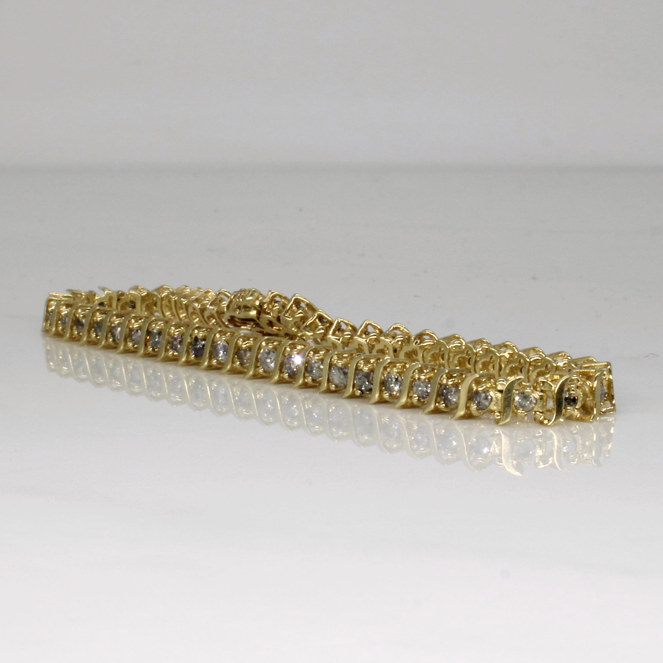 Bracelet de tennis en diamants | 1,50 ct | 17,8 cm | 