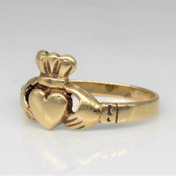 Yellow Gold Claddagh Ring | SZ 7.75 |