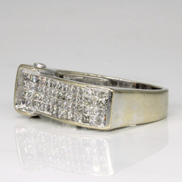 Princess Cut Diamond Unique Ring | 1.20ctw | SZ 10.25 |