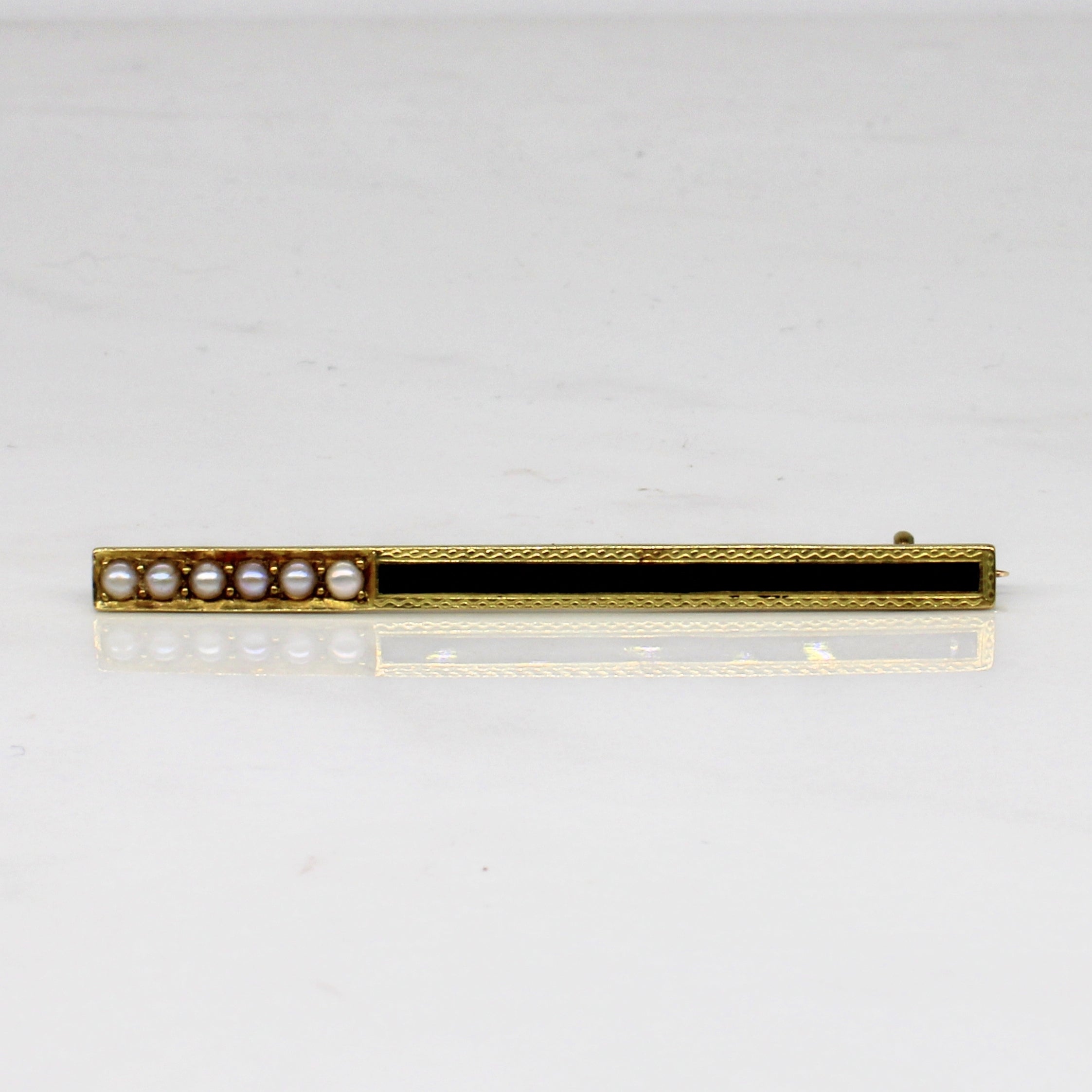 Victorian Onyx & Seed Pearl Cloak Closure |