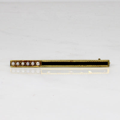 Victorian Onyx & Seed Pearl Cloak Closure |