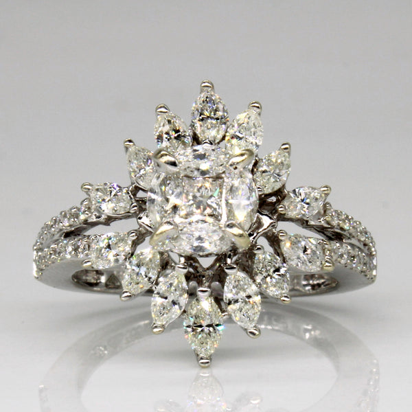 Multi Cut Diamond Engagement Ring | 1.54ctw | SZ 7 |