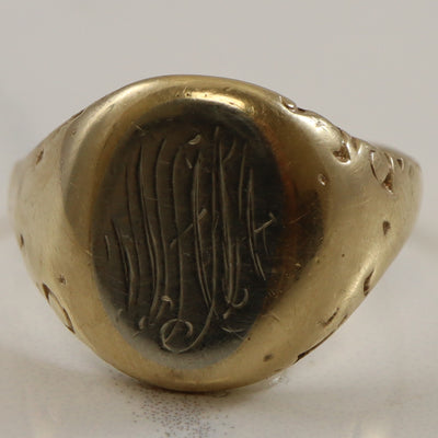 Engraved 'WAM' Signet Ring | SZ 9.75 |