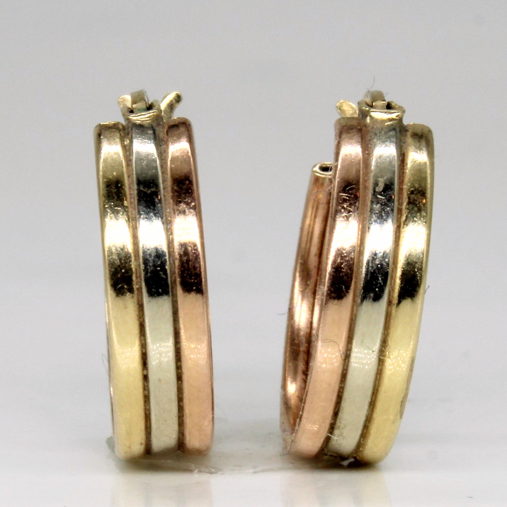 Tri Tone Grooved Hoops |