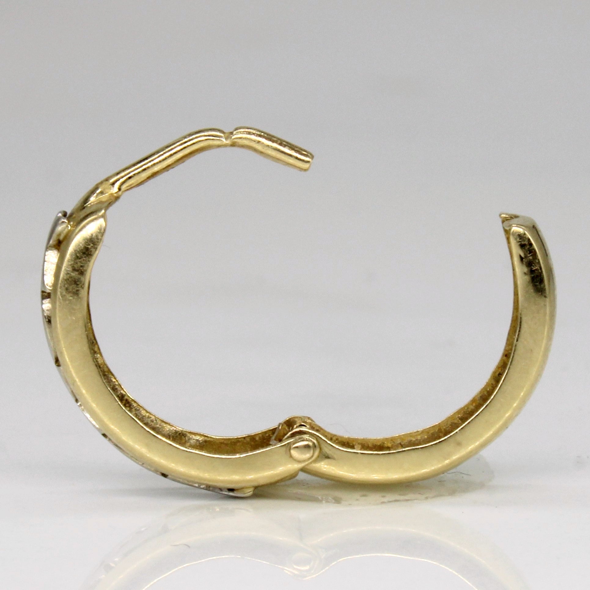 Two Tone XO Hoop Earrings |