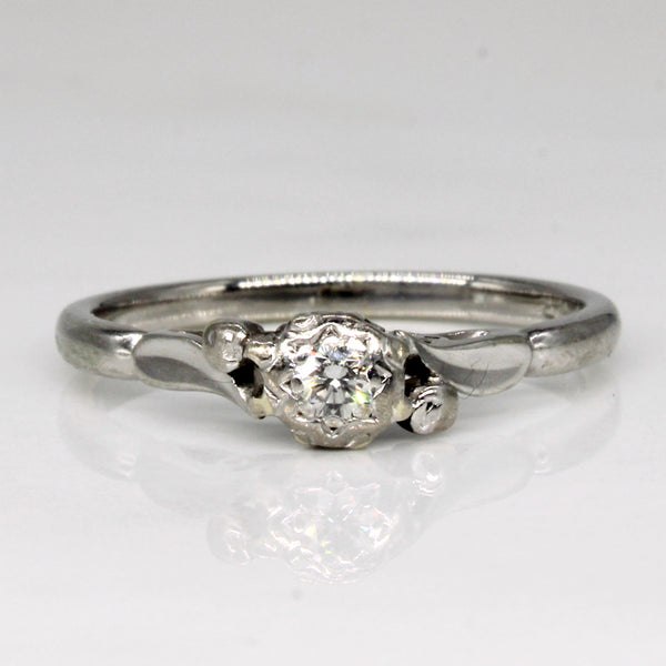 Solitaire Diamond Engagement Ring | 0.08ct | SZ 6.75 |