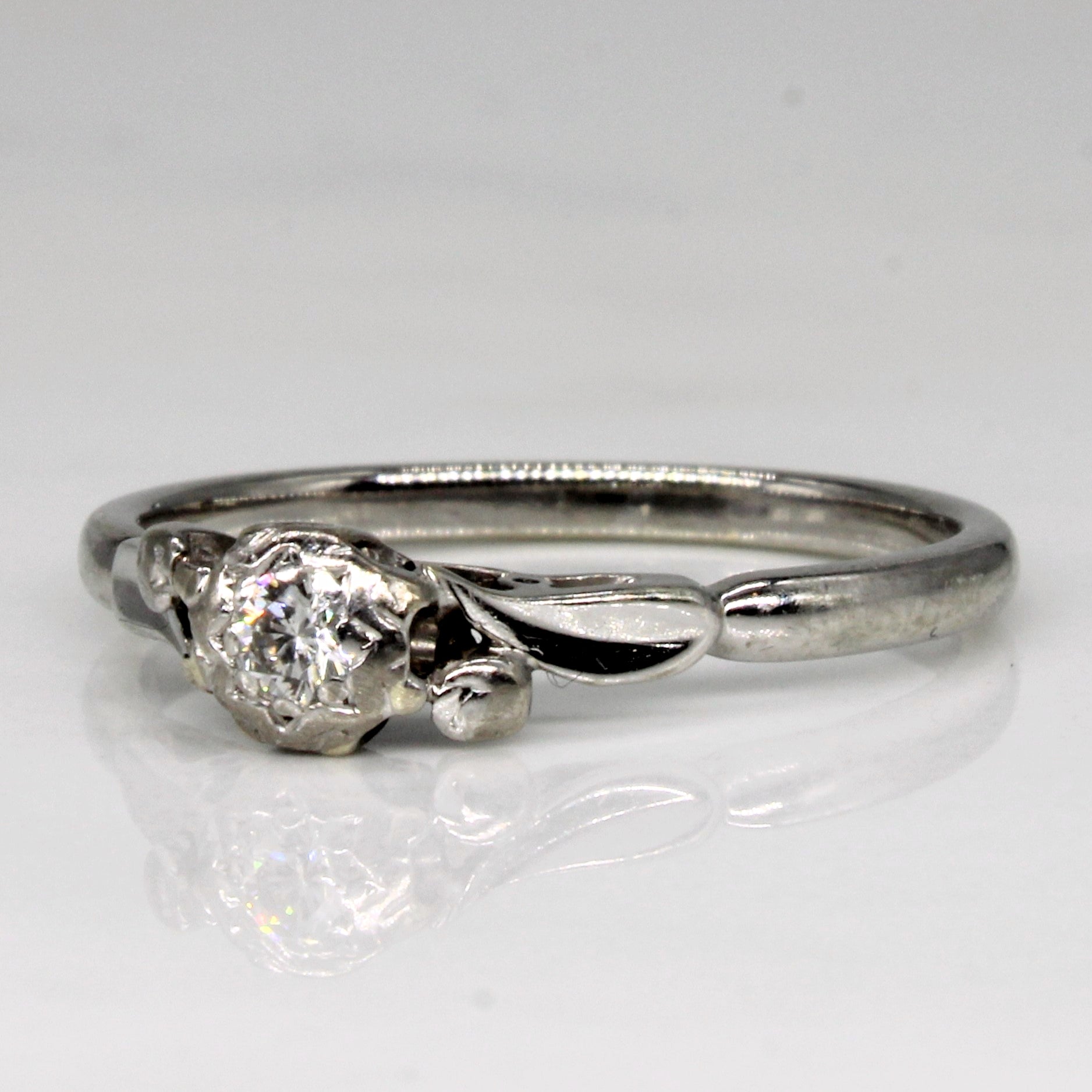 Solitaire Diamond Engagement Ring | 0.08ct | SZ 6.75 |