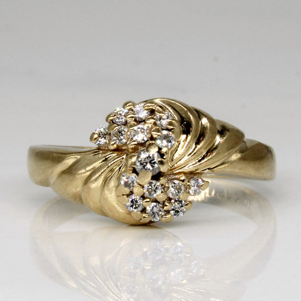 Diamond Waterfall Ring | 0.13ctw | SZ 6.5 |