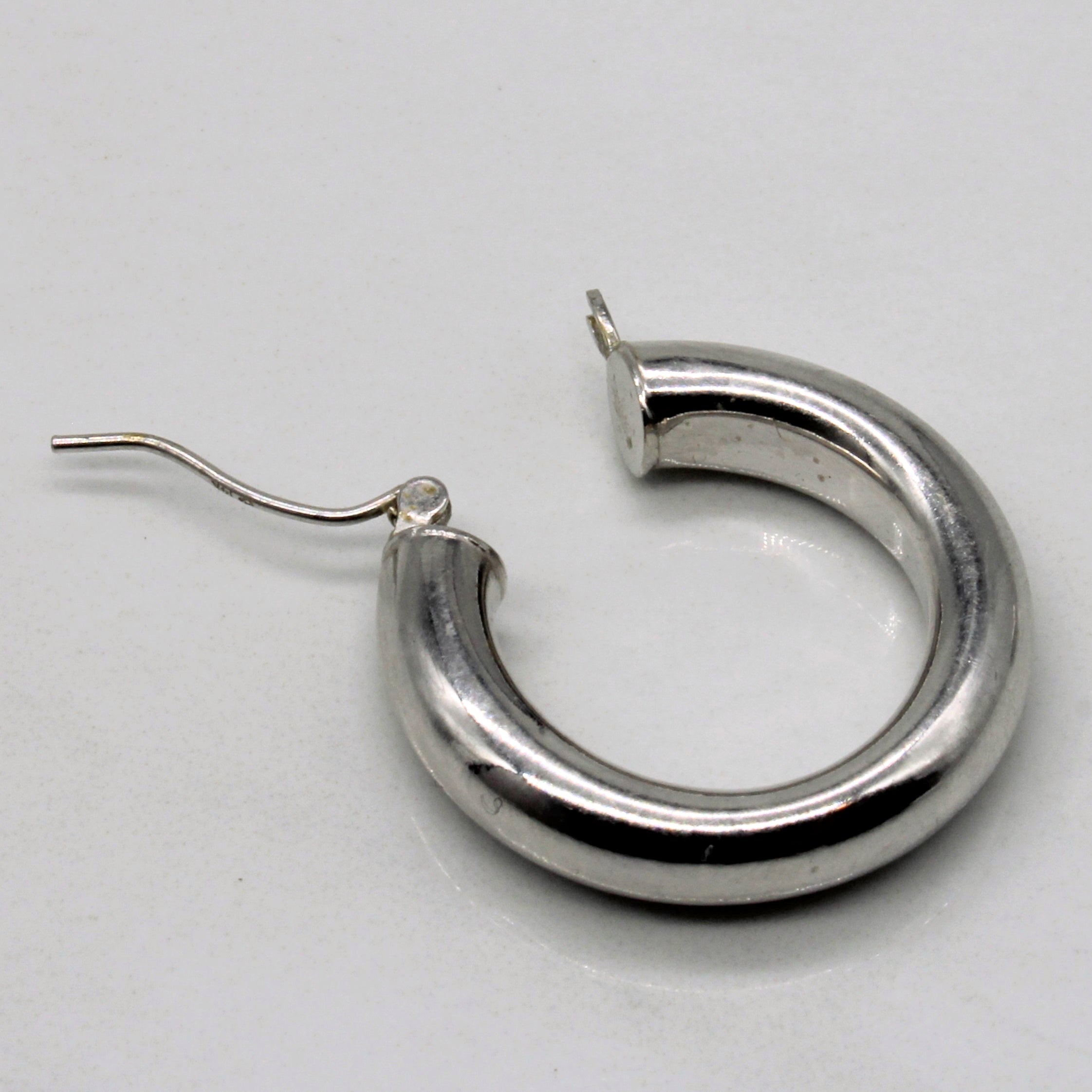 14k White Gold Hoop Earrings |