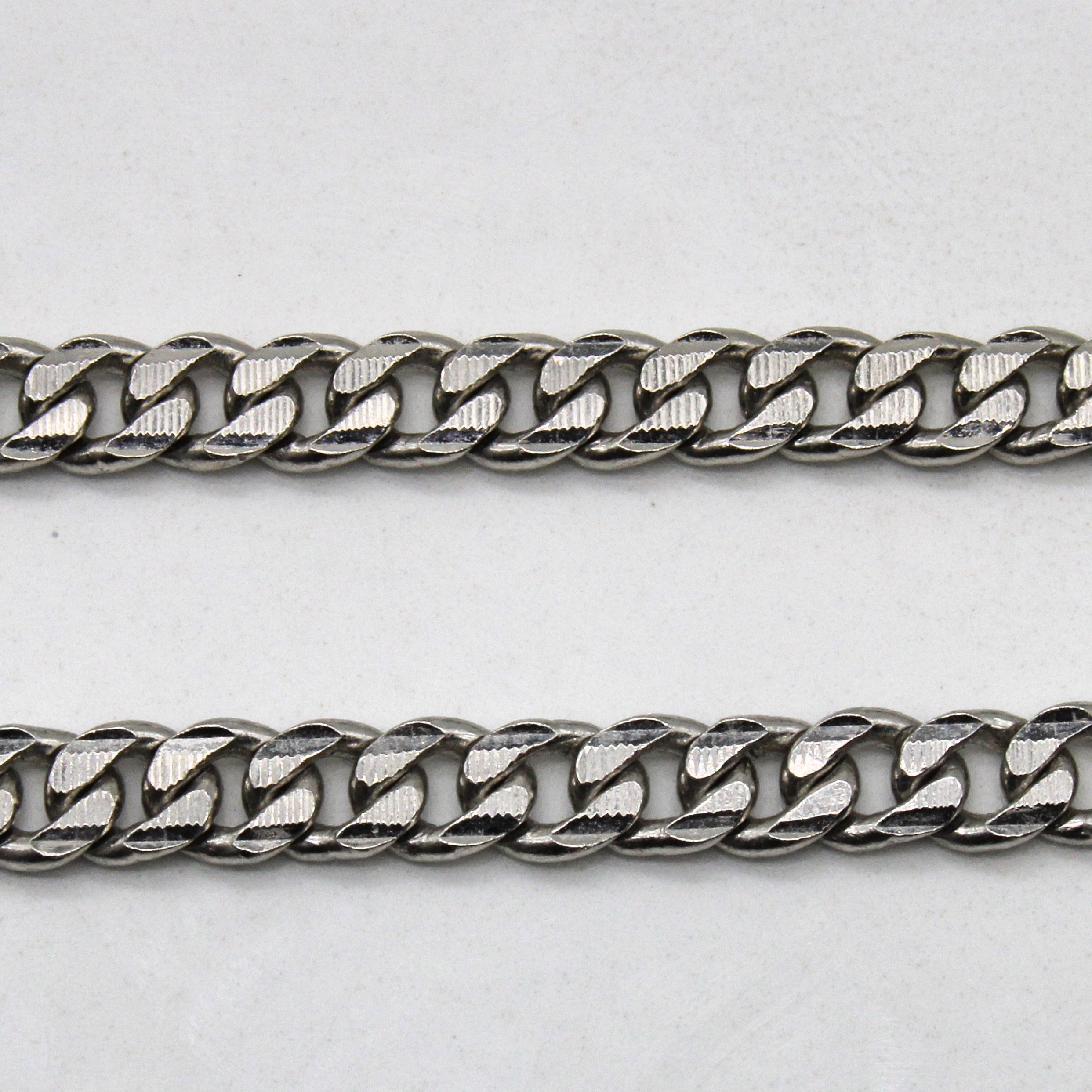 Platinum Textured Cuban Link Chain | 24" |