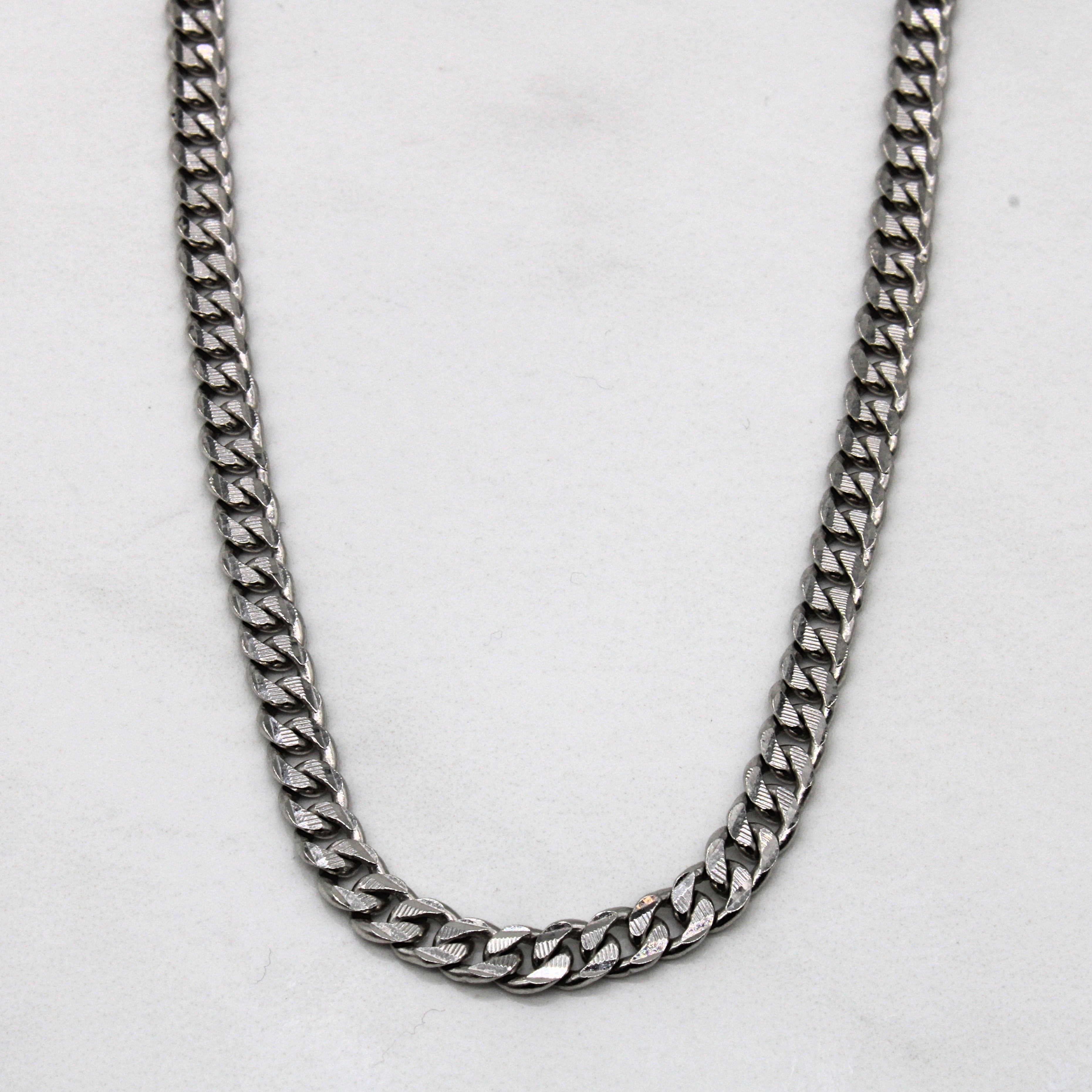 Platinum Textured Cuban Link Chain | 24" |